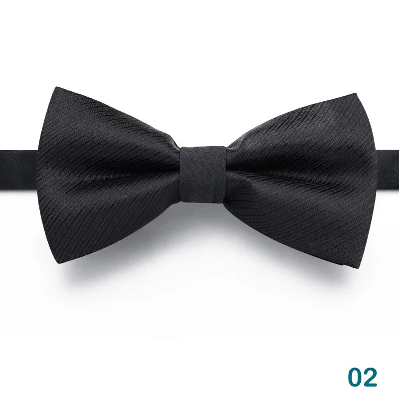 1 pieza pajarita para hombre, pajarita negra para boda, corbata de lazo ajustable, pajarita clásica, corbata de mariposa, corbata doble para adulto, regalo de negocios