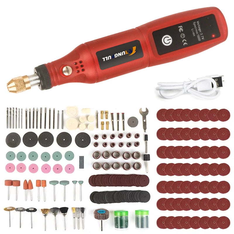 Minitaladro eléctrico USB, bolígrafo de grabado inalámbrico, recargable, herramientas Dremel, herramienta rotativa, taladro de mano inalámbrico, minipulidora