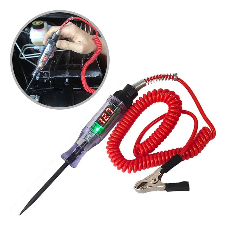 Car and Truck Voltage Circuit Tester, 6V 12V 24V, Automotive Diagnostic Probe, Test Pen, Bulb, Electrical Measurement Pen, Repair Tools