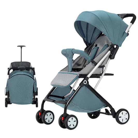 Lightweight Baby Stroller, Compact Travel Stroller for Toddlers for Airplane, Baby Stroller with 5-Point Harness, Adjustable Backrest