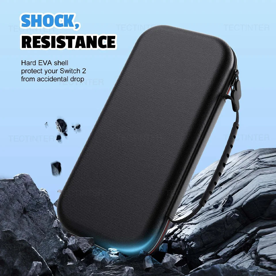 Estuche de viaje para NS Switch 2/original/OLED, accesorios de juego, bolsas portátiles de almacenamiento a prueba de golpes para NS2 con ranuras para tarjetas de juego