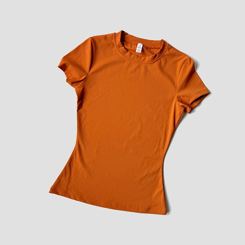 Women Seamless Yoga Top Sport T-Shirt Fitness Clothing Short Sleeve Yoga Shirt Gym Crop Top Running Activewear