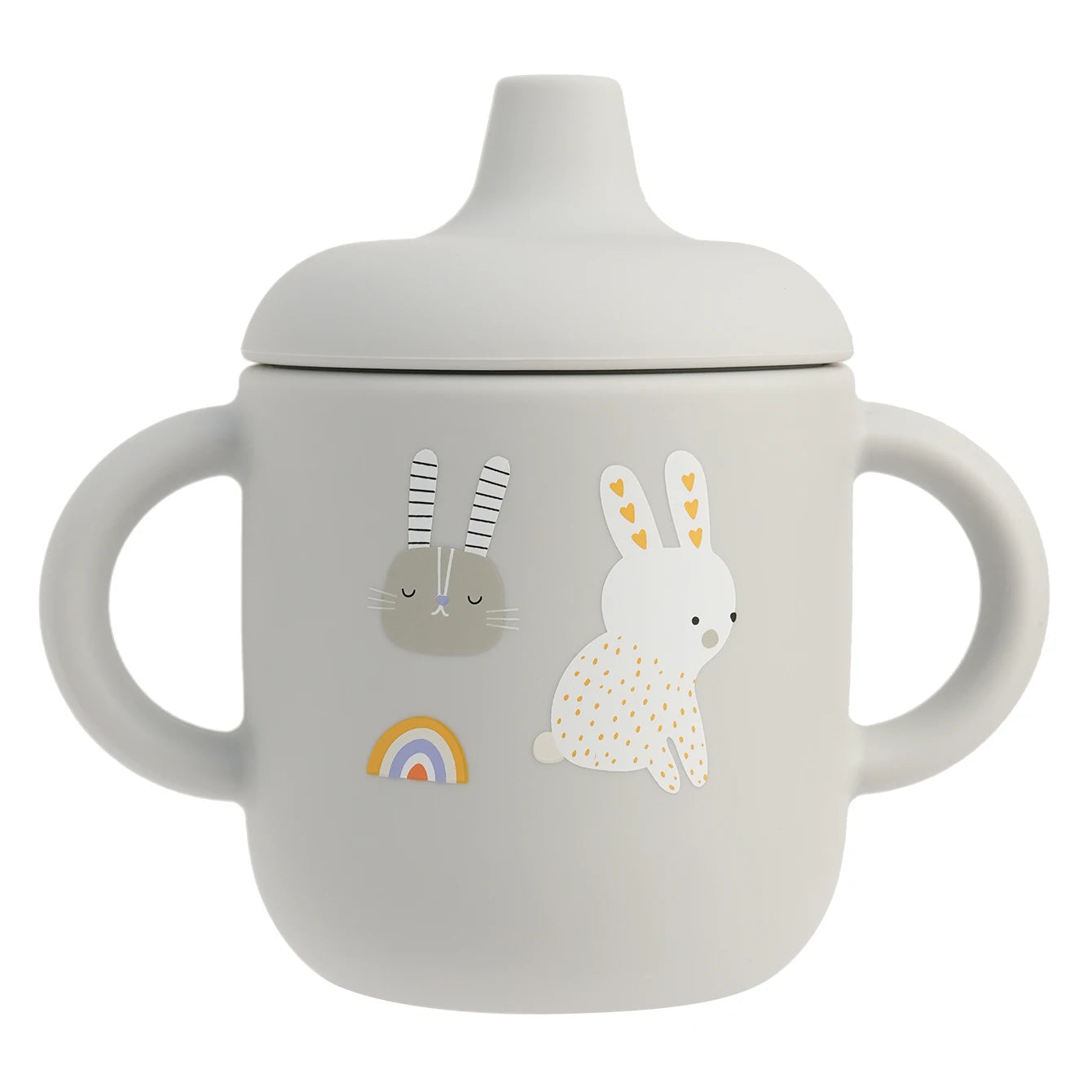 Tasse d'alimentation en Silicone pour bébé, 1 pièce, dessin animé, sans BPA, anti-fuite, tasse d'entraînement avec poignée, pour voyage, lavable au lave-vaisselle, articles pour bébé