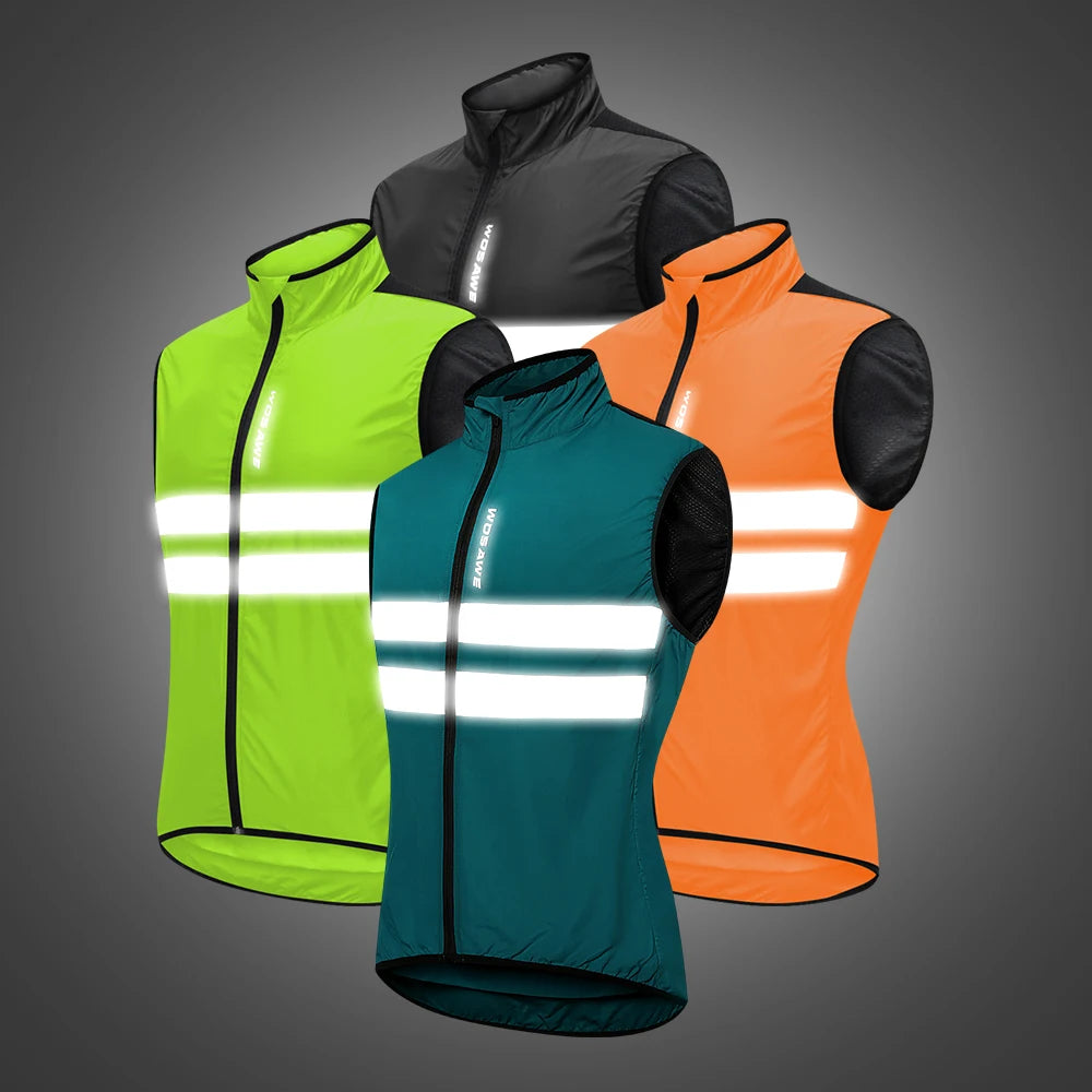 Gilet de cyclisme coupe-vent sans manches — automne, VTT, vélo, léger, respirant