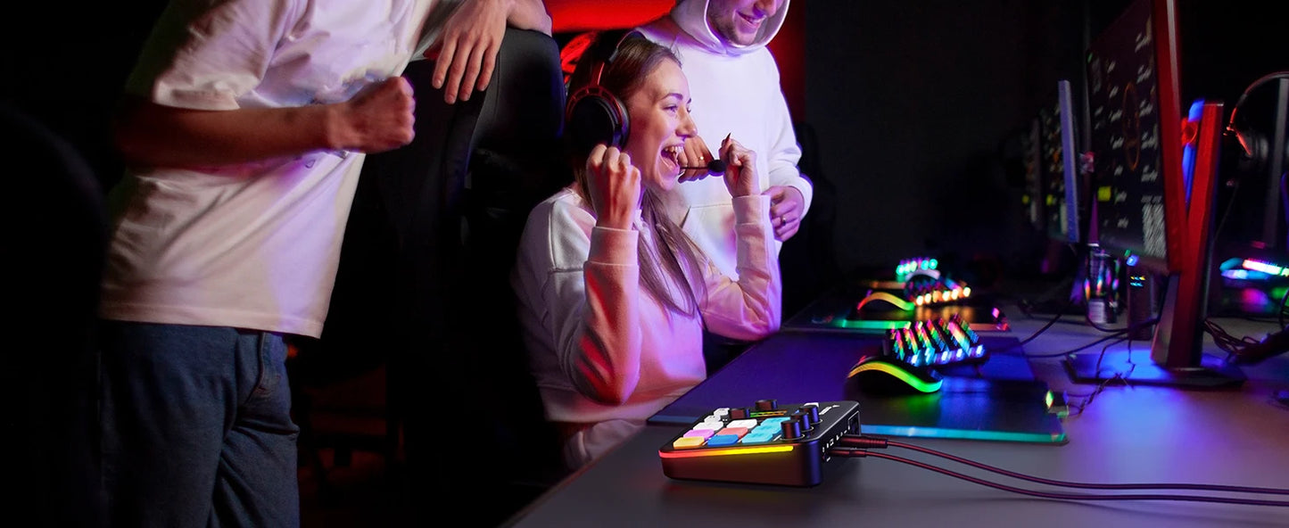 Interface Audio Gaming XLR — Effets Sonores & LED RGB Podcast & Streaming
