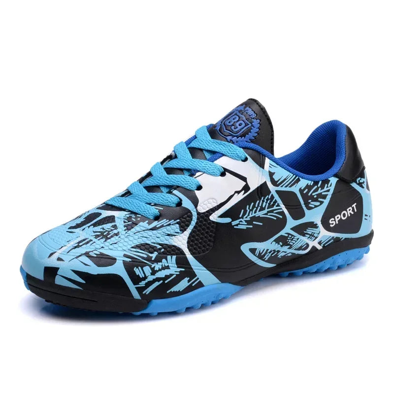 qztzx Chaussures de Football FG Homme Cuir Verni Basses Ultra-légères — Professionnel, Gazon EU 31–48