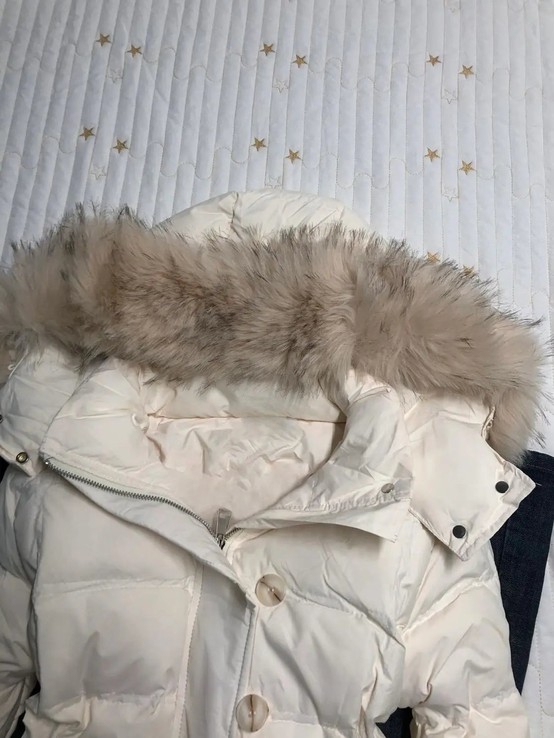 Abrigo de algodón con capucha de mujer de color sólido cálido con cuello de piel retro americano Ins invierno suelto casual delgado abrigo de algodón chaquetas