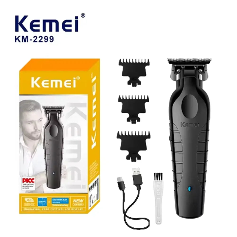 Kemei cortadora de pelo Km-809A Km-2299 Km-2024 cortadora de barba inalámbrica UBS Recargable potentes cortadoras de pelo eléctricas para hombres