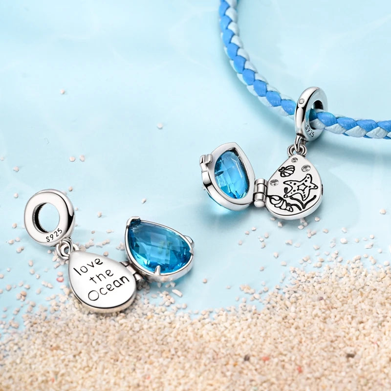 Breloques en argent Sterling 925, pendentifs en perles, arbre de vie, tortue, amour, pierres précieuses, tournesol, pour femmes, Bracelet, bijoux cadeau, nouvelle collection