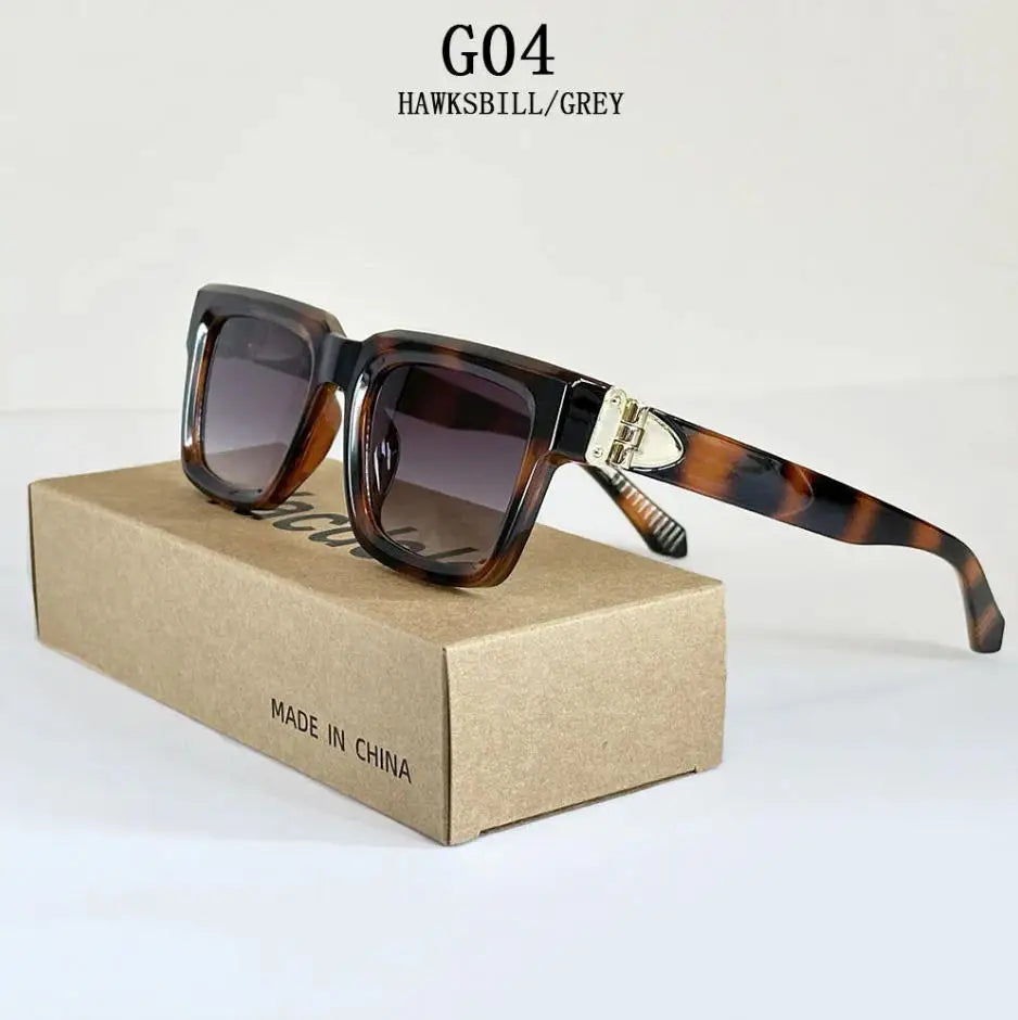 Lunettes de soleil carrées pour hommes et femmes — vintage, mode, 2025 (v2)