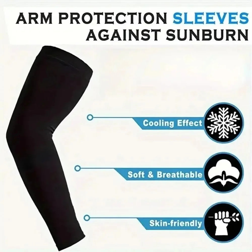 3 Pairs UV Sun Protection Arm Sleeves – Breathable Protection, Suitable for Driving, Sports, Hiking, and Outdoor Summer Activities