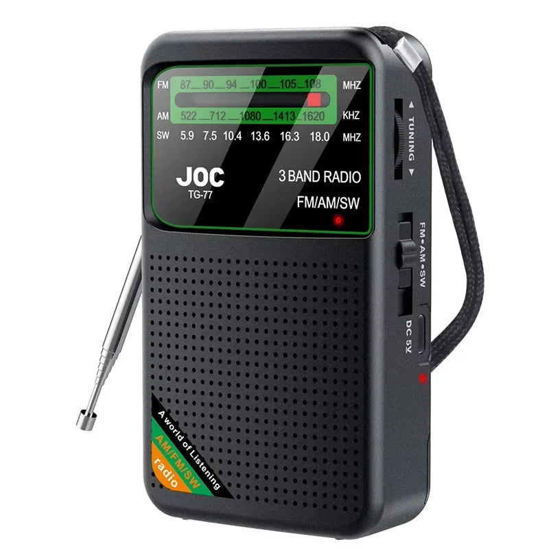 Radio Portable AM/FM/SW, Radio de poche avec batterie Rechargeable, bonne réception, prend en charge les écouteurs filaires, Mini récepteur FM