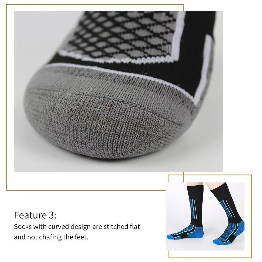 Chaussettes de Ski Hiver Thermiques — Randonnée & Sport pour Homme, Femme, Enfant