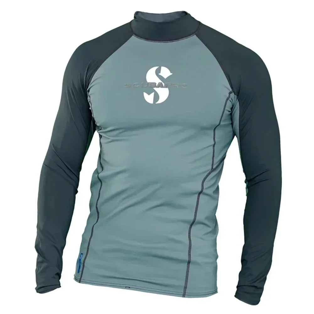 Men's Surf Wetsuit, UV Sun Protection, Long Sleeve Diving Suits, Quick Dry, Tight Sportswear for Swimming, Rash Guard