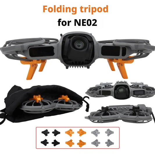 Foldable Landing Gear and Lens for DJI Neo 2 Drone, Anti-Scratch Film Set, Heightened Leg Extension, Drone Accessories