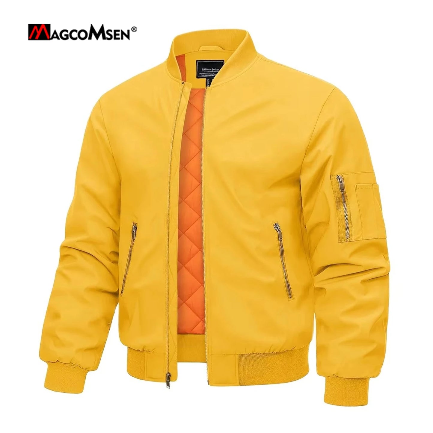 Veste bomber pour hommes — chaud, hiver, rembourré, baseball, pilote, coupe-vent, varsity