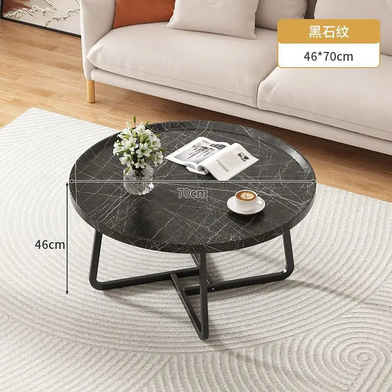 Table basse multifonctionnelle — salon minimaliste moderne, table d'appoint combinée circulaire, maison