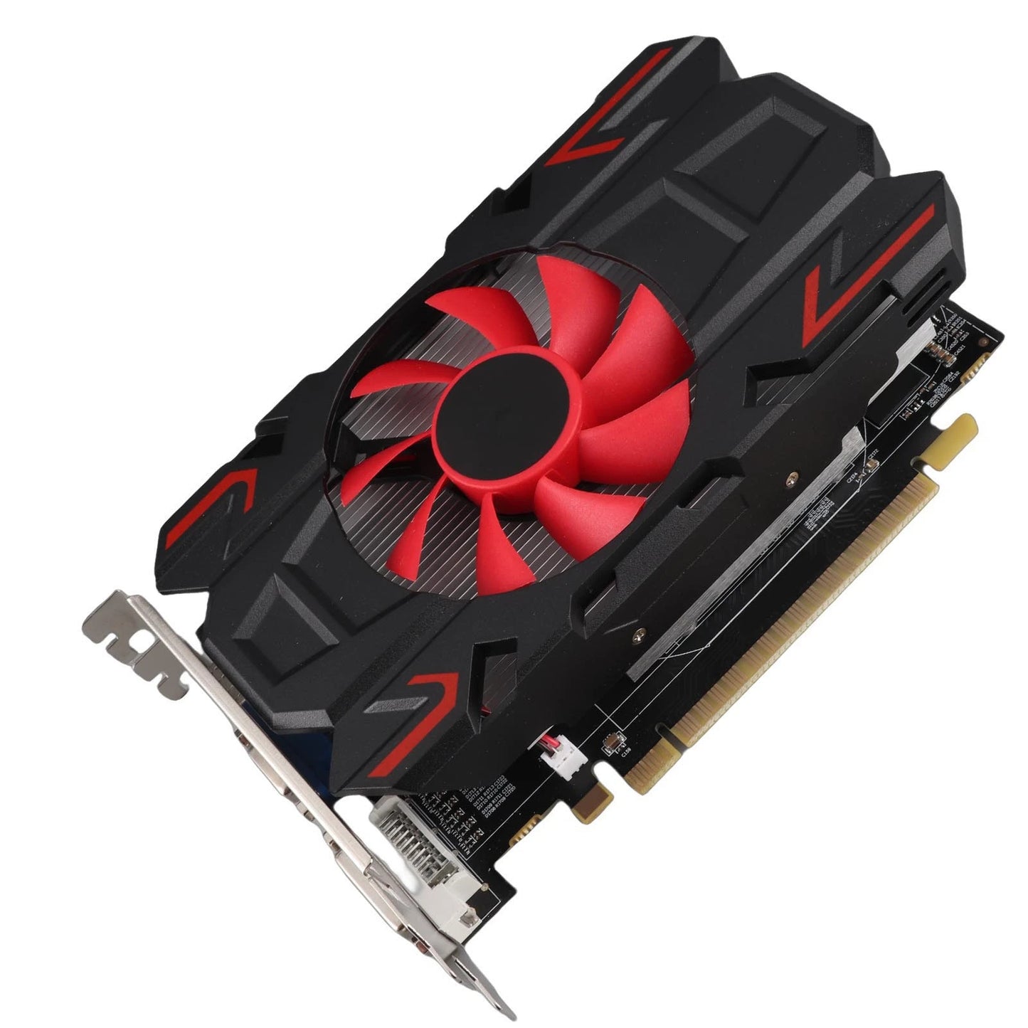 Carte graphique HD7670 4 Go DDR5 128 bits avec ventilateur de refroidissement, prise en charge 2560x1600, interface multimédia HD, carte graphique de jeu DVI VGA