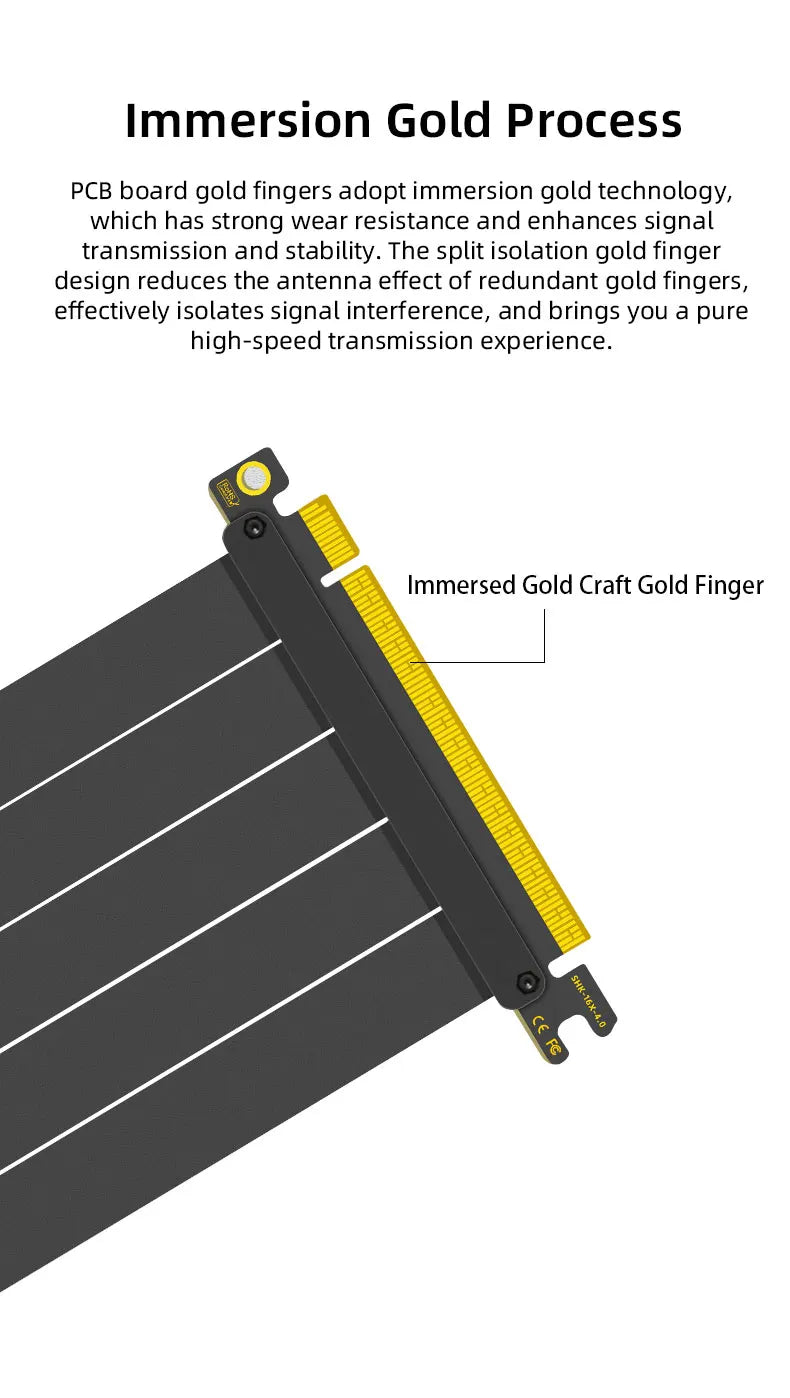 Câble Riser PCI-E 3.0/PCI-E 4.0 X16, carte vidéo, extension Flexible haute vitesse blindée EMI, rallonge PCI Express Gen 4 GPU