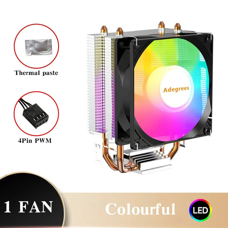 Ventilateur de refroidissement pour processeur Intel, refroidisseur d'air CPU, X79, X99, 3 broches, 4 broches, PWM, LGA 1366, 1151, 1155, 1200, 1700, 2011, AMD, AM3, AM4, AM5