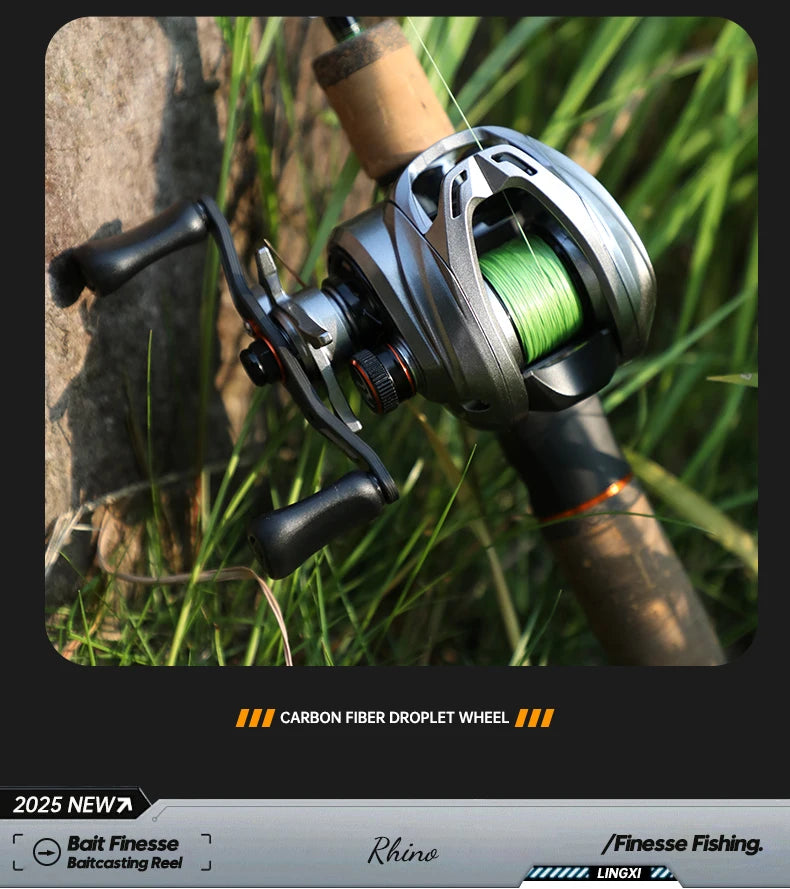 ANATONO-Moulinet de pêche ultraléger Silver bal 37Baitcasting, moulinet à élasticité, eau salée, rapport d'engrenage 130: 1, 8 + 1BB, 6kg, 7.0g