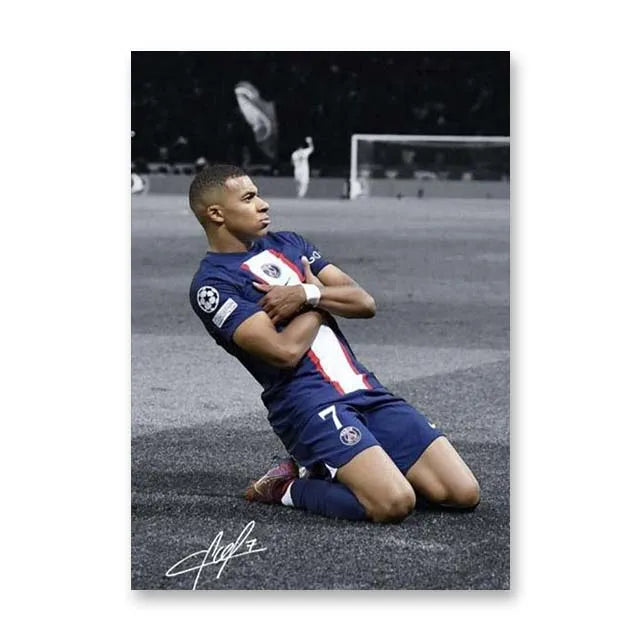 Affiche Toile Star Football — Décoration Murale Moderne Sans Cadre