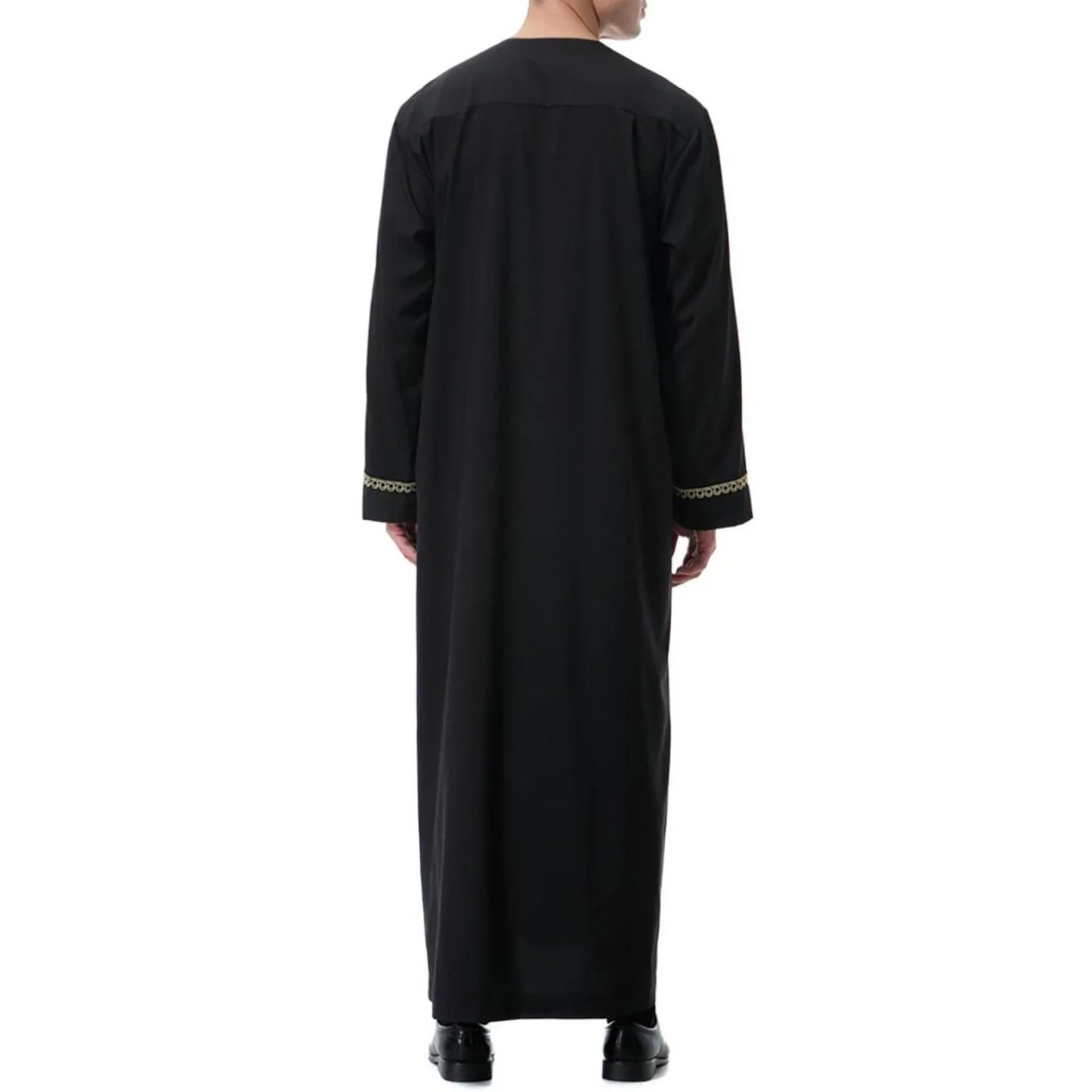 Vêtements musulmans traditionnels pour hommes, chemise musulmane, robe d'aviation, royauté islamique, robe de Dubaï, col rond, manches longues, rétro, adt Abaya