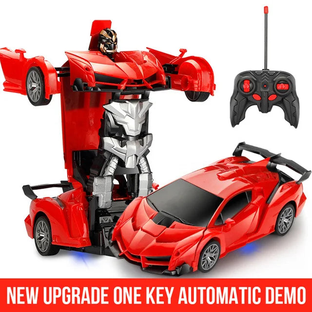 Coche eléctrico RC 2 en 1, robots de transformación, modelo de vehículo deportivo, juguetes para niños, coches de deformación RC geniales a distancia, juguete para niños, regalos