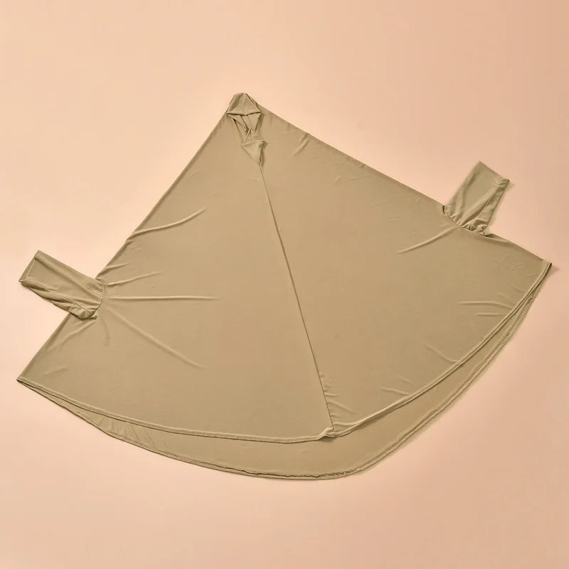 Abayas musulmanes à manches pour femmes, châle Long, couverture complète, couleur unie, vêtements de prière, coton de qualité supérieure, chanvre uni