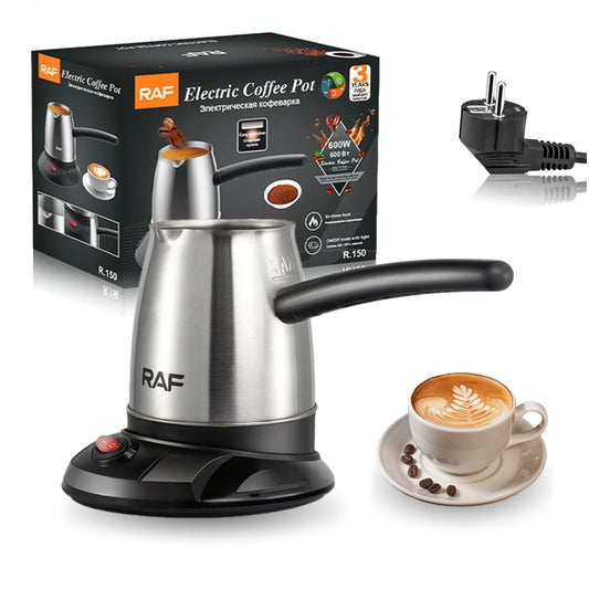 Cafetière électrique portable pour la maison et le bureau, pot de moka italien, machine à café grecque turque, cadeau, 600W