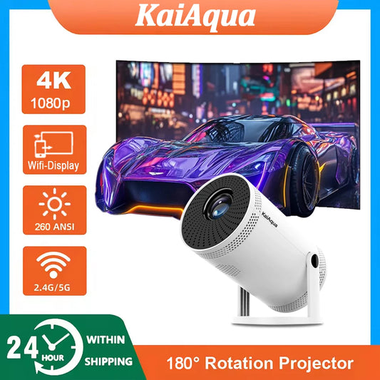 New 4K Full HD Android 11 Wifi6 Projector 290ANSI Allwinner BT5.0 1280*720P Portable Projector Home Cinema Outdoor Projector
