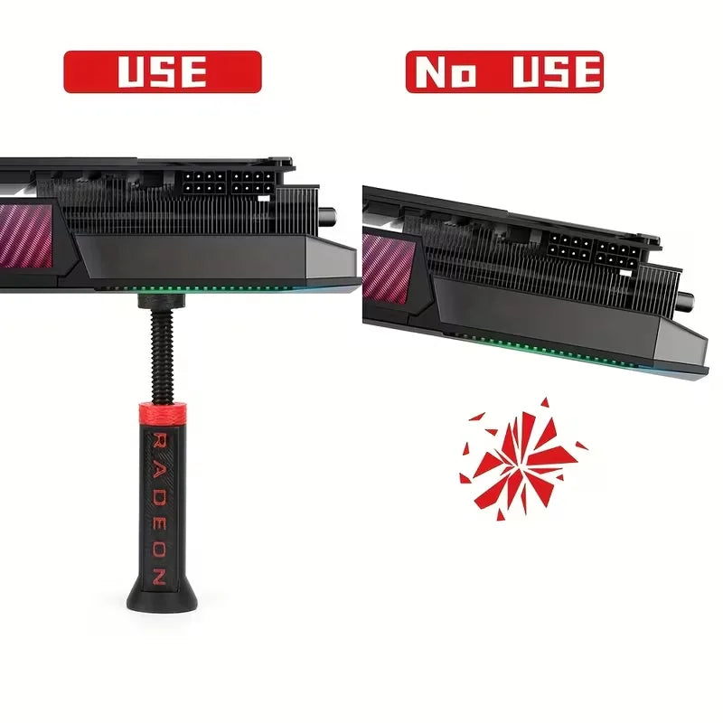 Support de carte graphique réglable anti-affaissement pour ordinateur de bureau, 1/2 pièces, pour cartes graphiques NVIDIA et RADEON