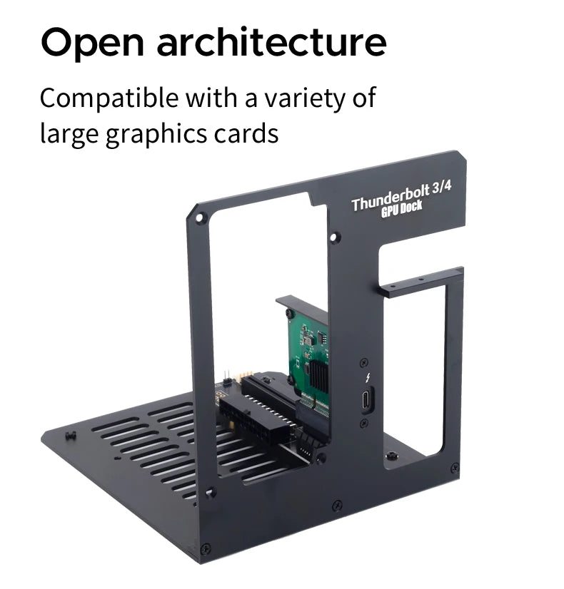 Support externe de carte graphique egpu Thunderbolt 3/4 vers pcie par alimentation ATX 7900XT/rtx4090 peut être installé
