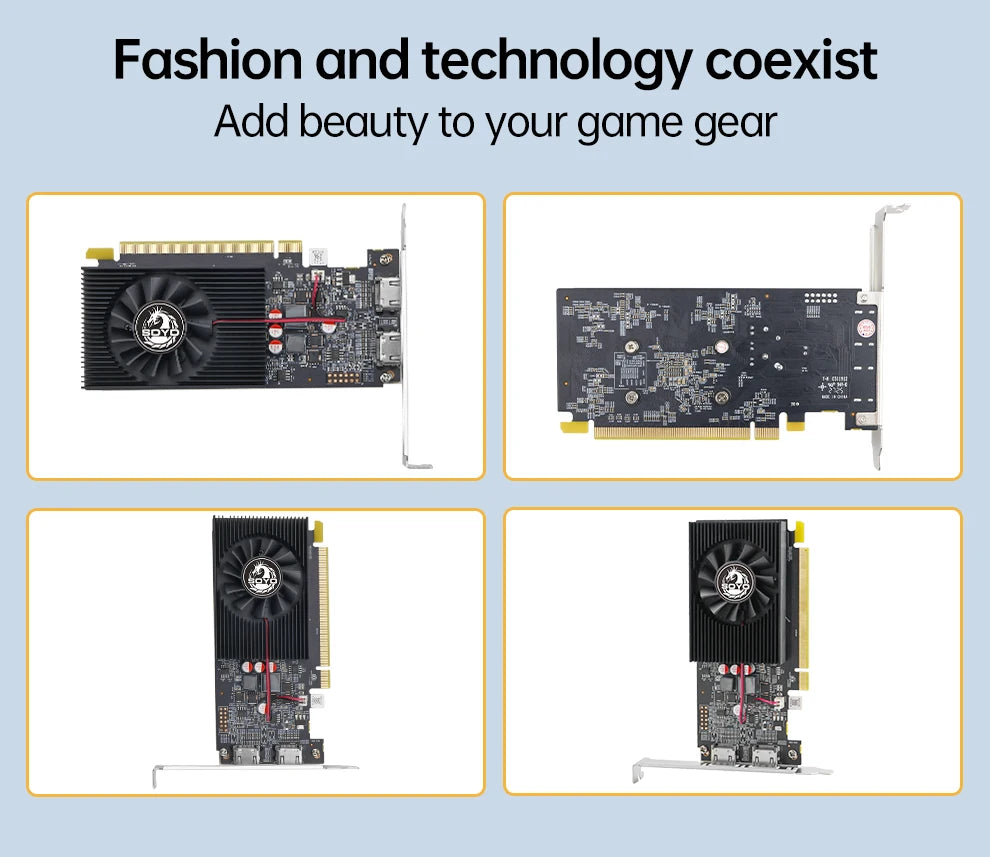 SOYO – carte graphique AMD Radeon R7 350, 4 go, mémoire DDR5, 128 bits, compatible HDMI, VGA, DVI, pour composants d'ordinateur de bureau
