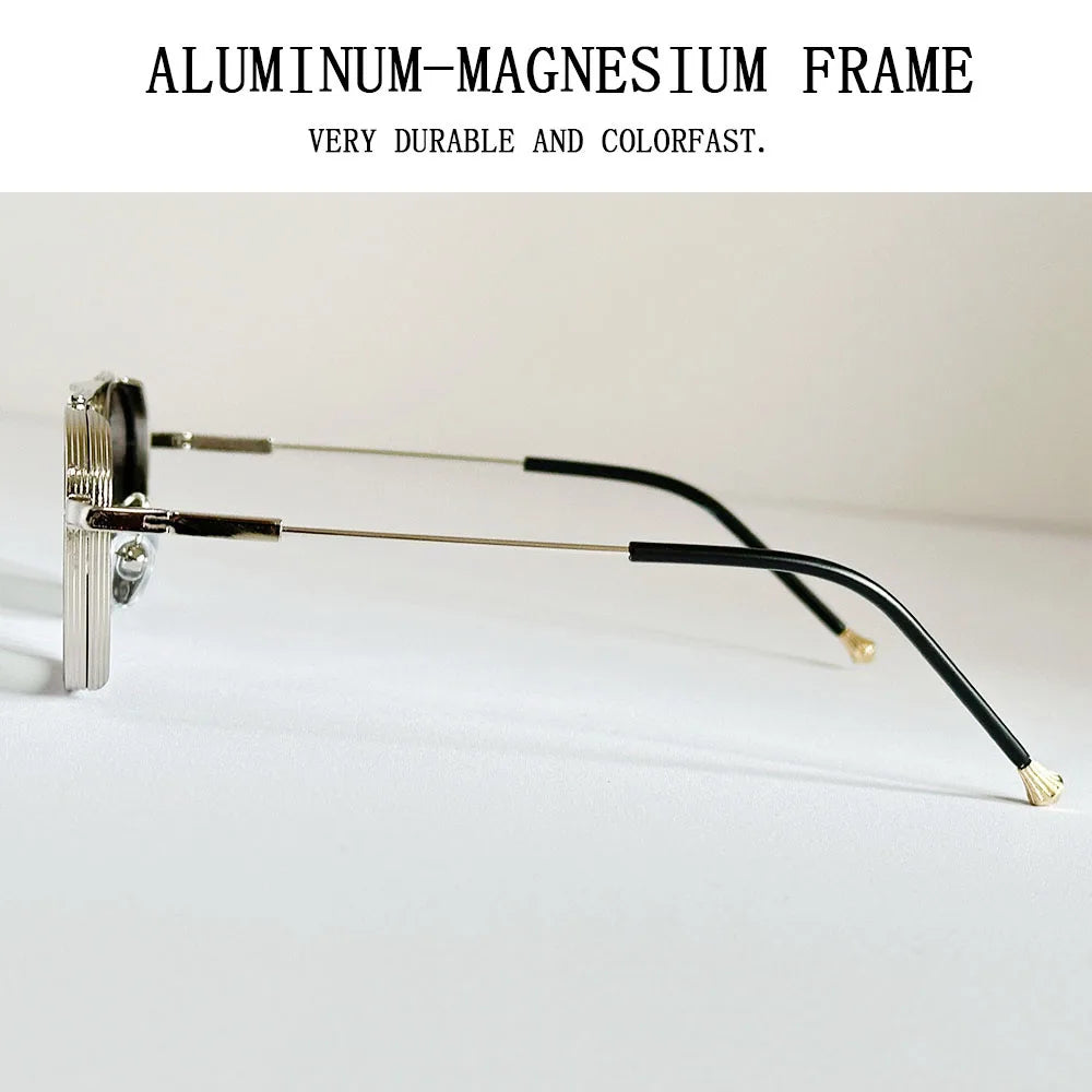 Lunettes de soleil carrées femmes vintage Steampunk — hommes, mode, 2025