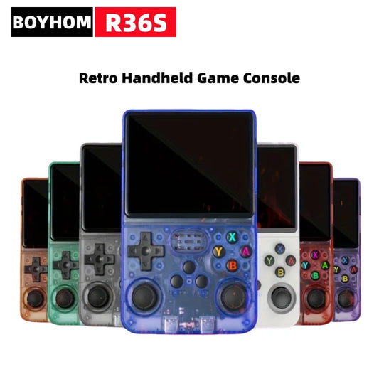 BOYHOM 64G 128G R36S Retro Handheld Game Console Linux System 3.5 Inch IPS Portable Pocket Player 64GB Video Games Kids Gifts