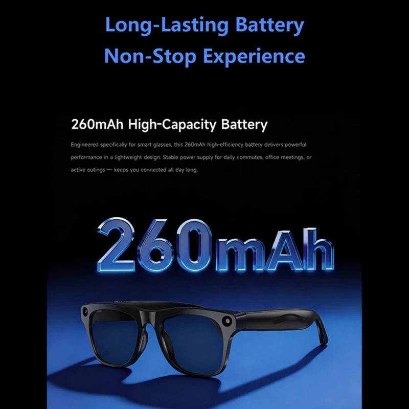 Gafas de sol inteligentes Lenovo AI ChatGpt Bluetooth Táctiles Deportivas con cámara de 800mp Llamada Bluetooth Reproductor de música para iPhone NUEVO