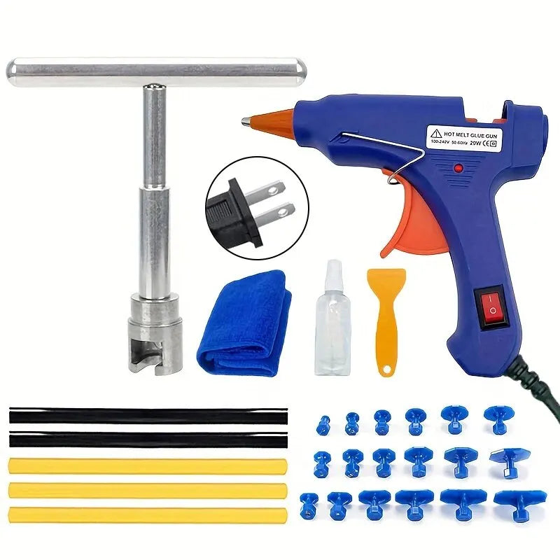 Paintless dent repair tool for cars, mechanical sheet metal, auto body parts, bottle kit, hand tool kit
