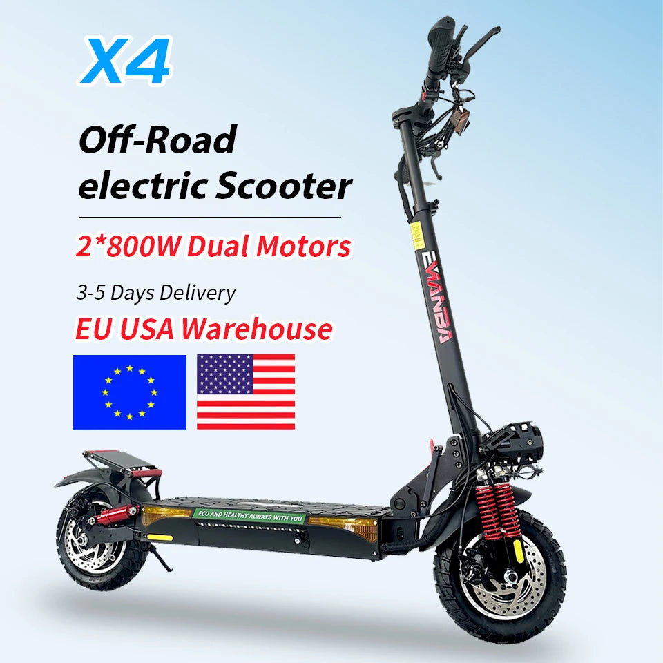 Thrimzol X4 doble motor para adultos todoterreno patinete eléctrico 48V 18AH batería 60KM autonomía 150kg carga máxima entrega en 3-7 días