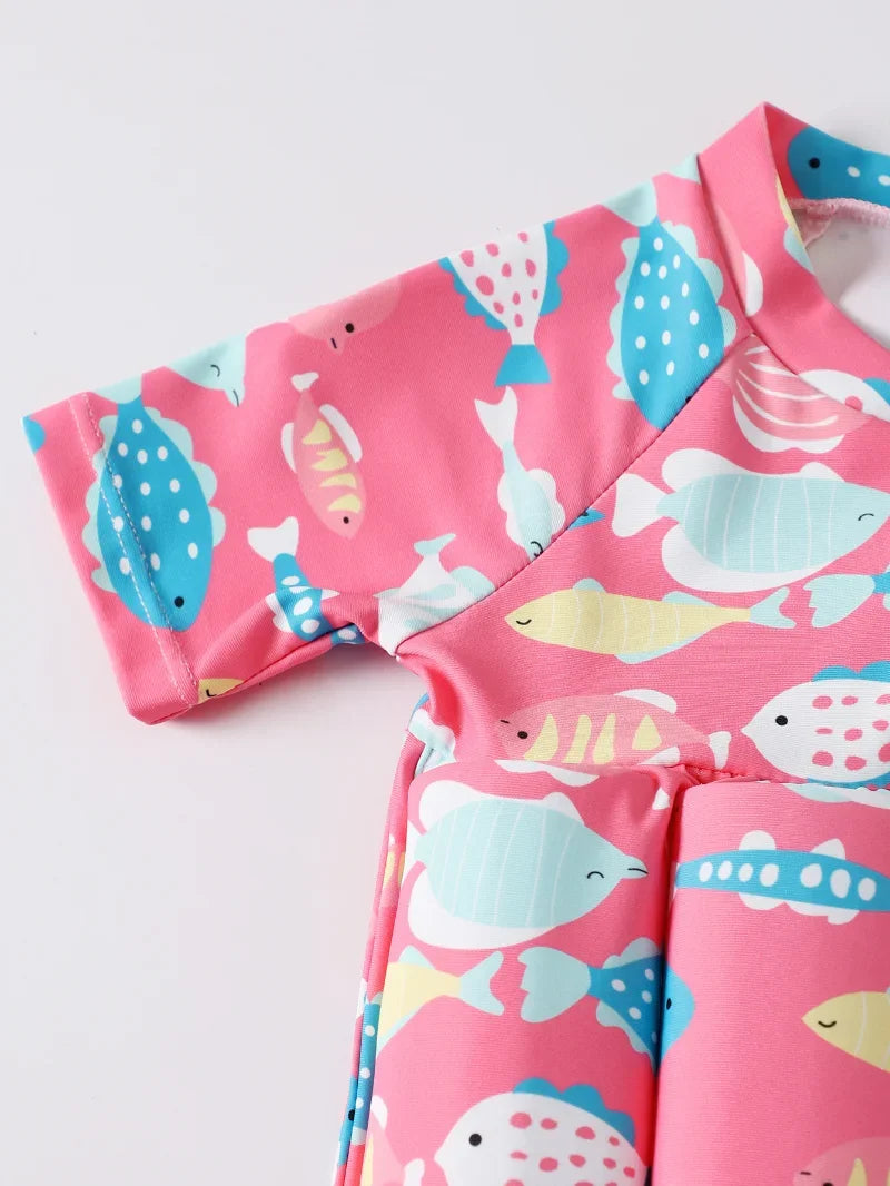Maillot de Bain Flottabilité Enfant — Dessin Animé, Une Pièce, Protection Anti-Éruption, Garçon & Fille