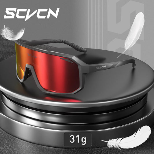 SCVCN Men's Cycling Sunglasses Women's Mountain Bike Road Bike Driving Glasses Outdoor Sports Racing Eyewear UV400 Hiking Glasses