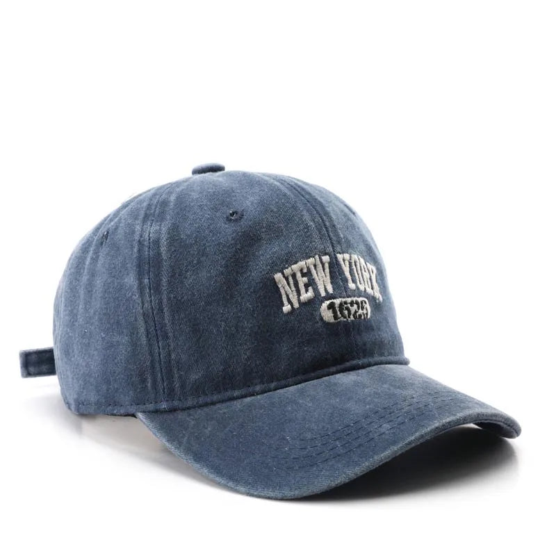 Casquette de baseball lettre brodée — hommes, femmes, mode, vintage, solide, sports plein air, snapback (v2)