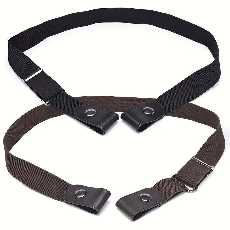 Cinturón sin hebilla para vaqueros, vestidos, cinturón elástico sin hebilla para mujeres/hombres, sin bultos, sin complicaciones, 1 pieza
