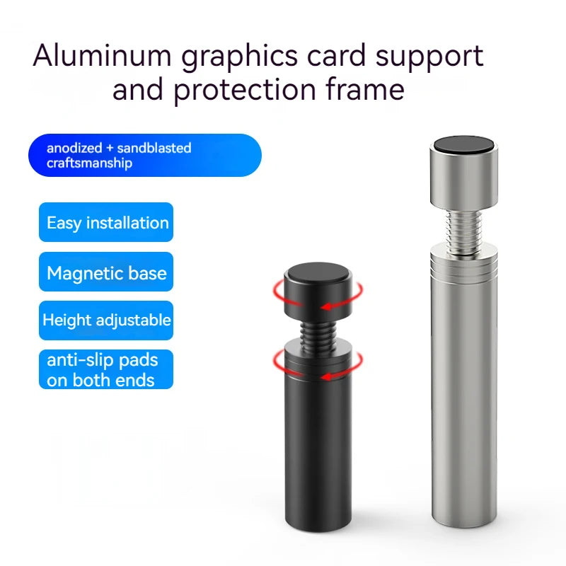 Support de carte graphique GPU, cadre de Support VGA, fond télescopique en aluminium et métal pour boîtier ITX MTX ATX, carte graphique