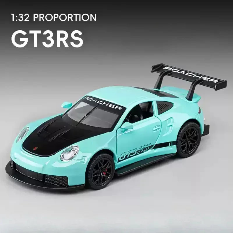 Die-cast sports car model inventory for children, car toy, GT3RS vehicle, boy's birthday gift, home decoration, 1/32 scale, 911