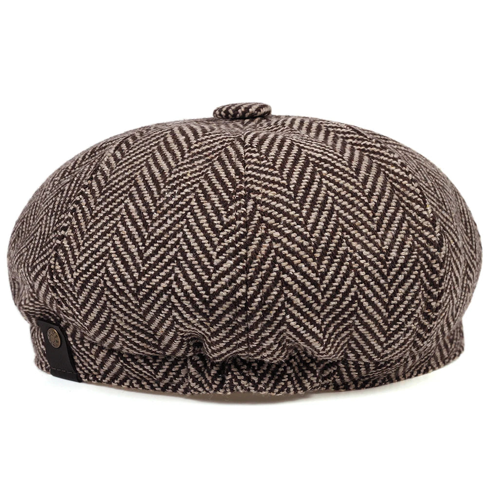 Wool Gavroche Caps Men Herringbone Flat Caps Women Men British Painter Hats Soft Autumn Winter Caps Hats Beret