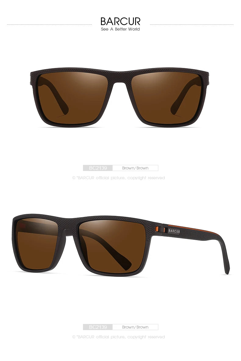 Lunettes de soleil polarisées TR90 sport léger — protection UVAB, homme et femme