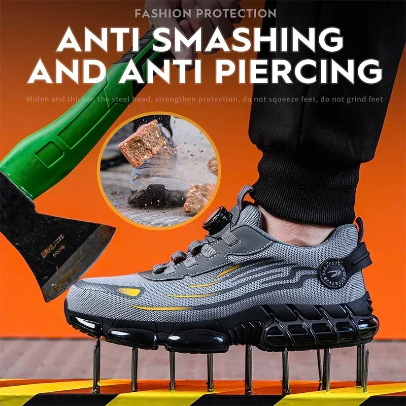 Chaussures de Sécurité Bouton Rotatif — Protection & Confort Travail