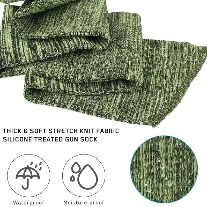Chaussette en polyester traitée au silicone pour fusil de chasse, housse de protection, sac de pêche, étui, manchon de tir, le plus récent