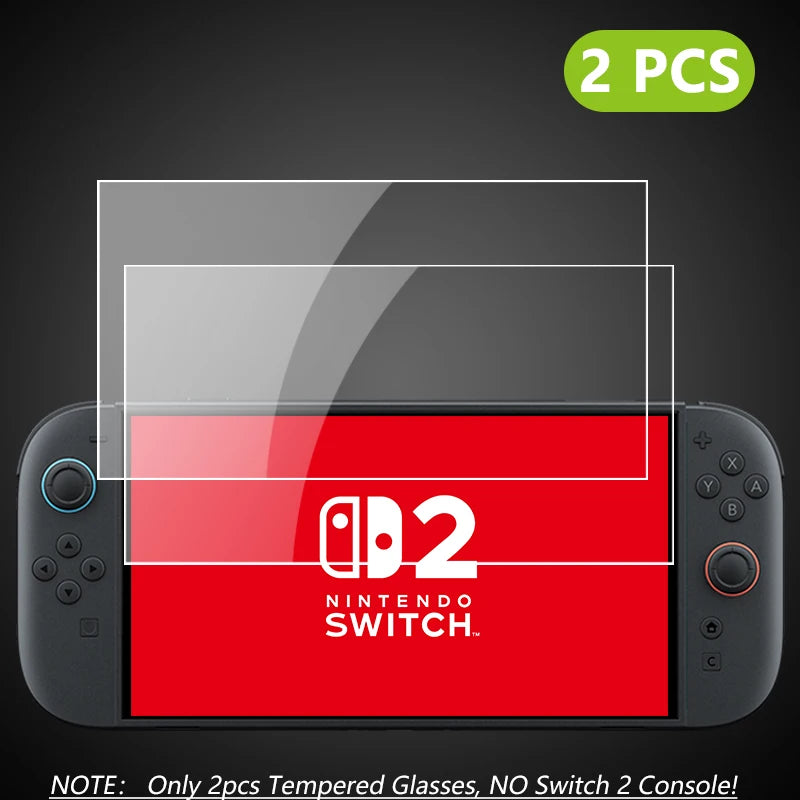 Protector de pantalla de cristal templado HD NS2 para Switch 2, protector de pantalla transparente antiarañazos para New Switch 2 2025